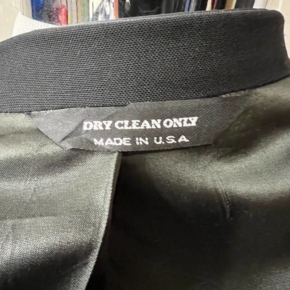 Vintage Henry Grethel Mens 42 Double Breasted Single Button Black Blazer USA - Picture 5 of 7